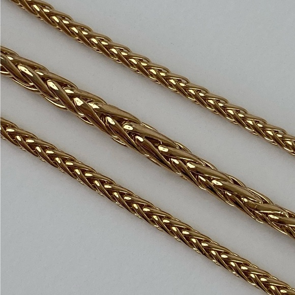 Elegant 14K Graduated Wheat Necklace - Picture 7 of 8